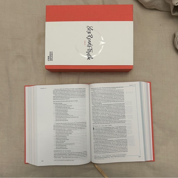 CSB She Reads Truth Bible, Poppy Linen, Black Letter, Full-Color Design - Picture 8 of 14